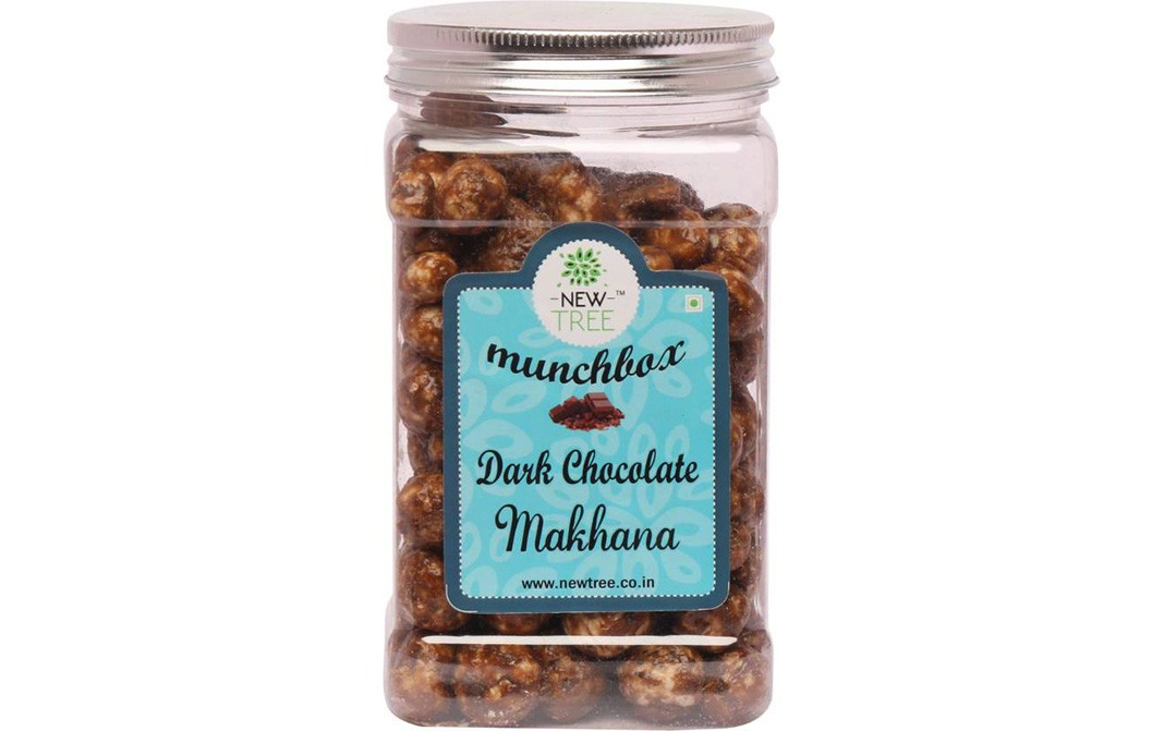 New Tree Munchbox Dark Chocolate Makhana   Plastic Jar  140 grams